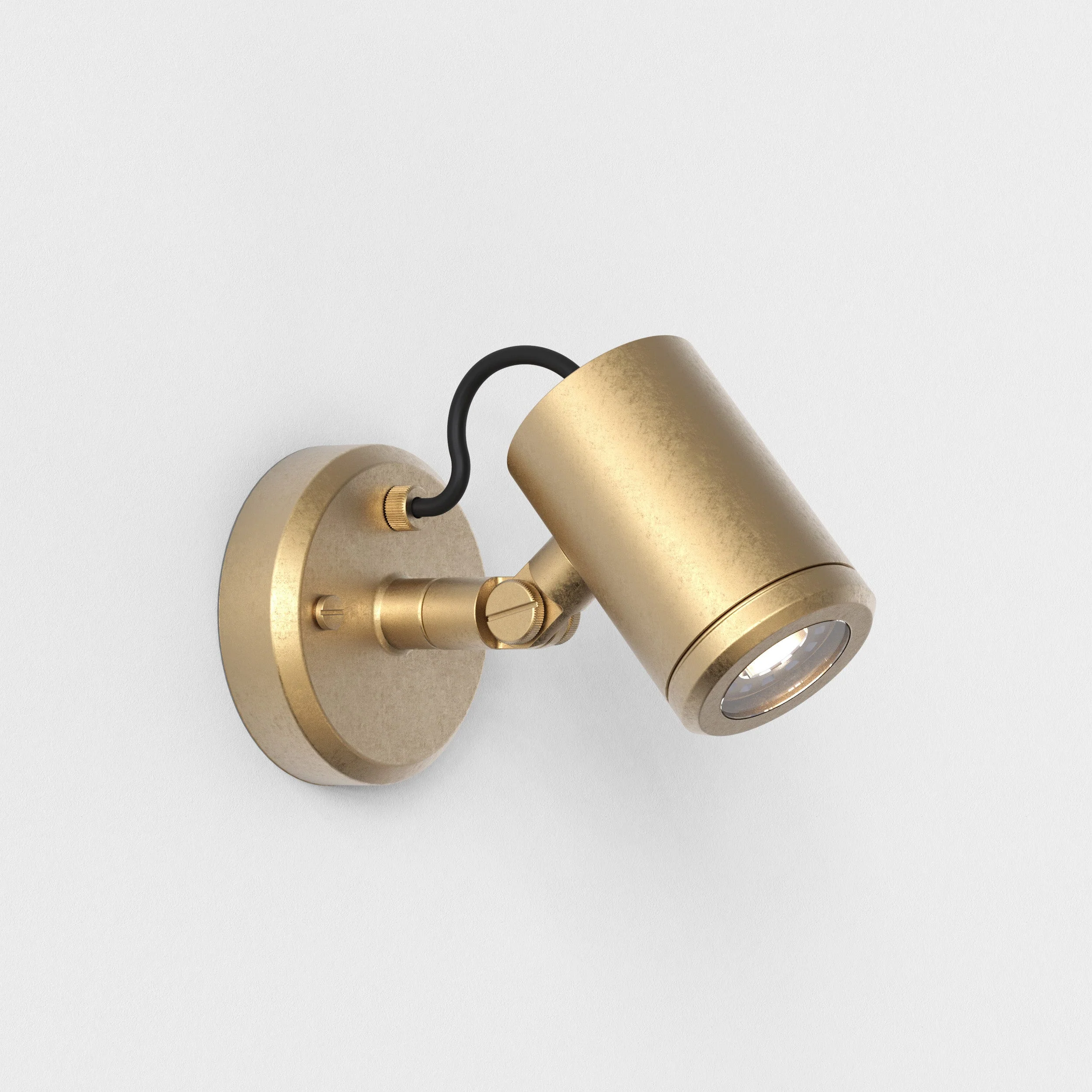 Jura Single Spot Spotlight IP65 - Solid Brass - Image 2