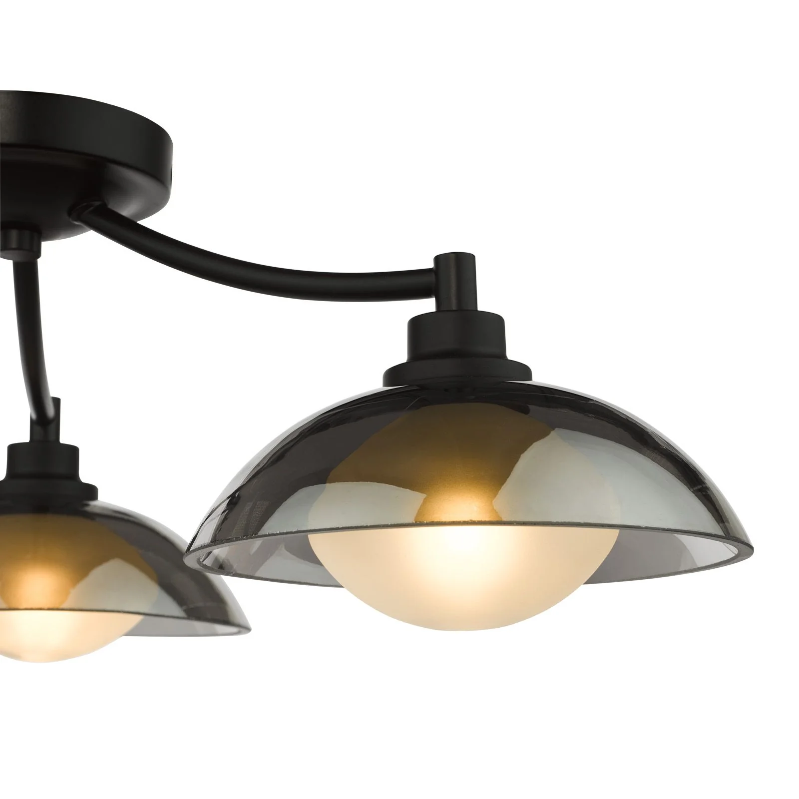Kadience 3/6 Semi-Flush Light - Satin Black and Smoked Glass - Image 7
