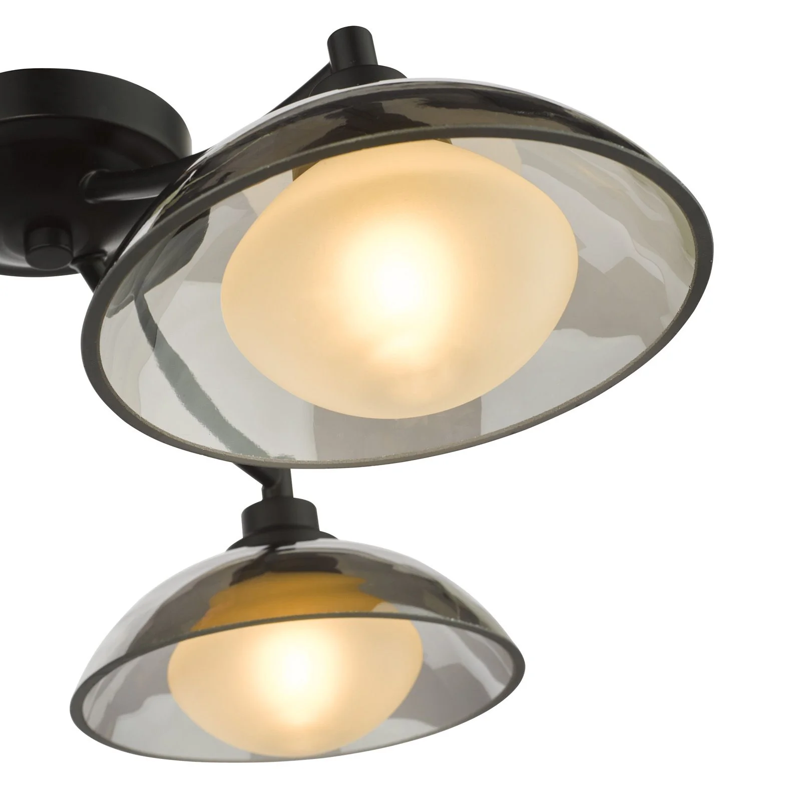 Kadience 3/6 Semi-Flush Light - Satin Black and Smoked Glass - Image 8