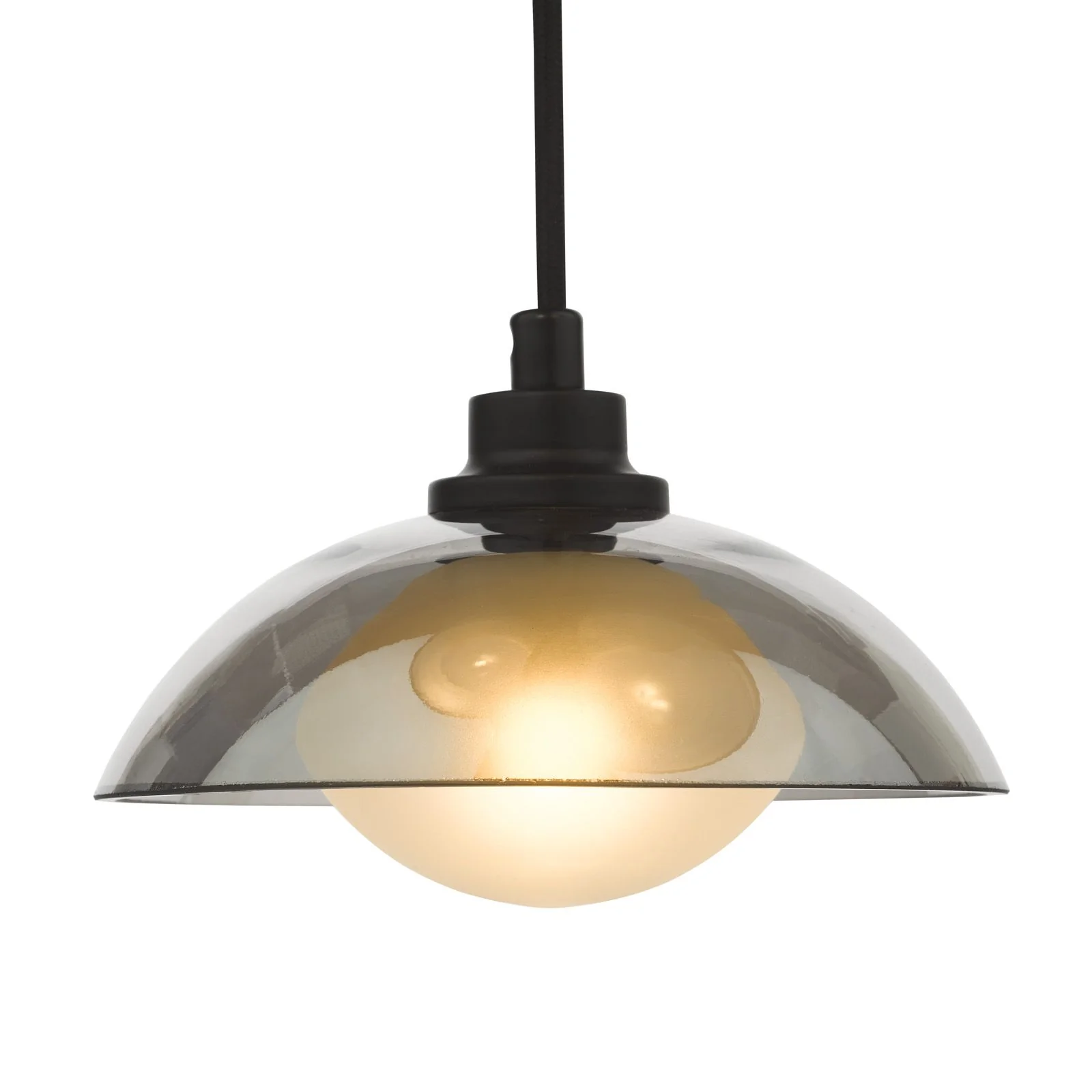 Kadience 3 Light Cluster Pendant- Satin Black and Smoked Glass - Image 3