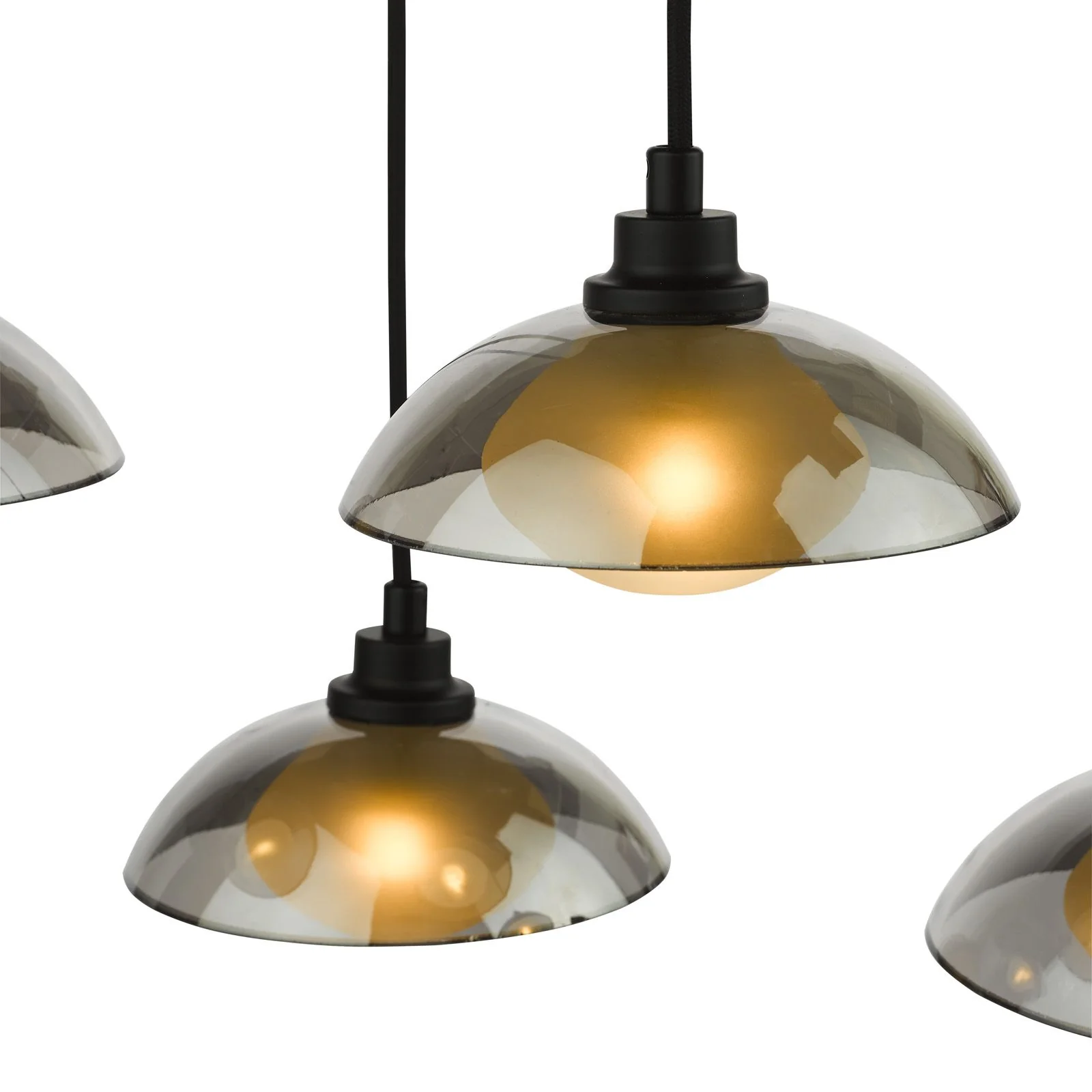 Kadience 6 Light Bar Pendant-  Satin Black and Smoked Glass - Image 3