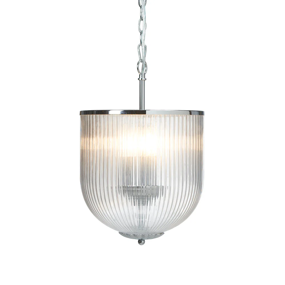 Kalat Fishbowl Pendant - Antique Brass/Chrome - Image 2
