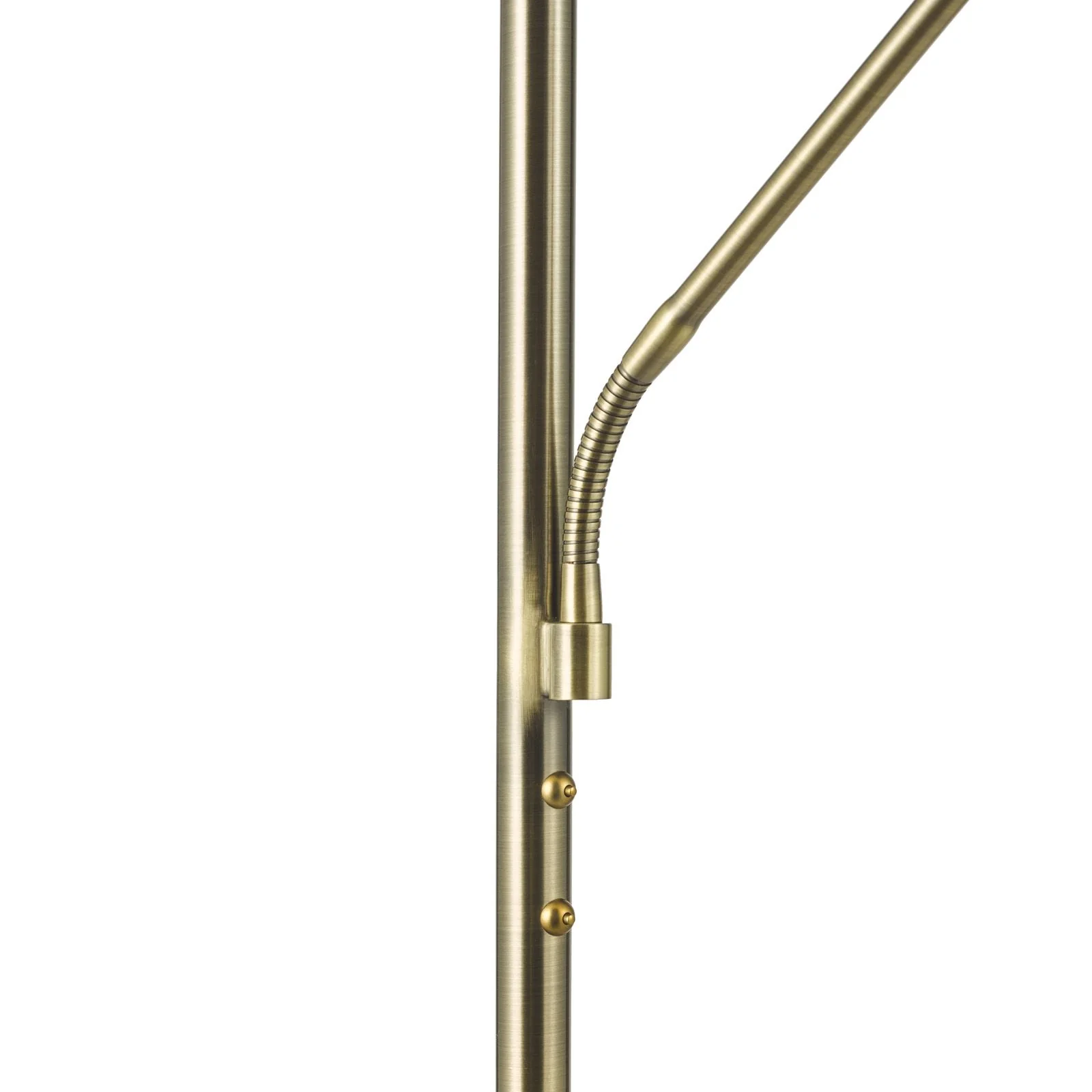 Kamika LED Mother & Child Floor Lamp- Satin Chrome/ Antique Brass - Image 8