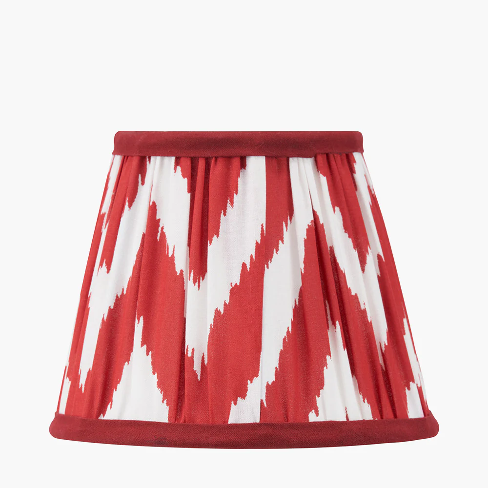 Kamilah Red/Blue Chevron Patterned Lampshade - Various Sizes - Image 2