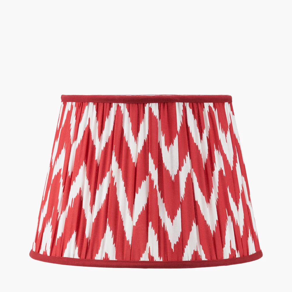 Kamilah Red/Blue Chevron Patterned Lampshade - Various Sizes - Image 8