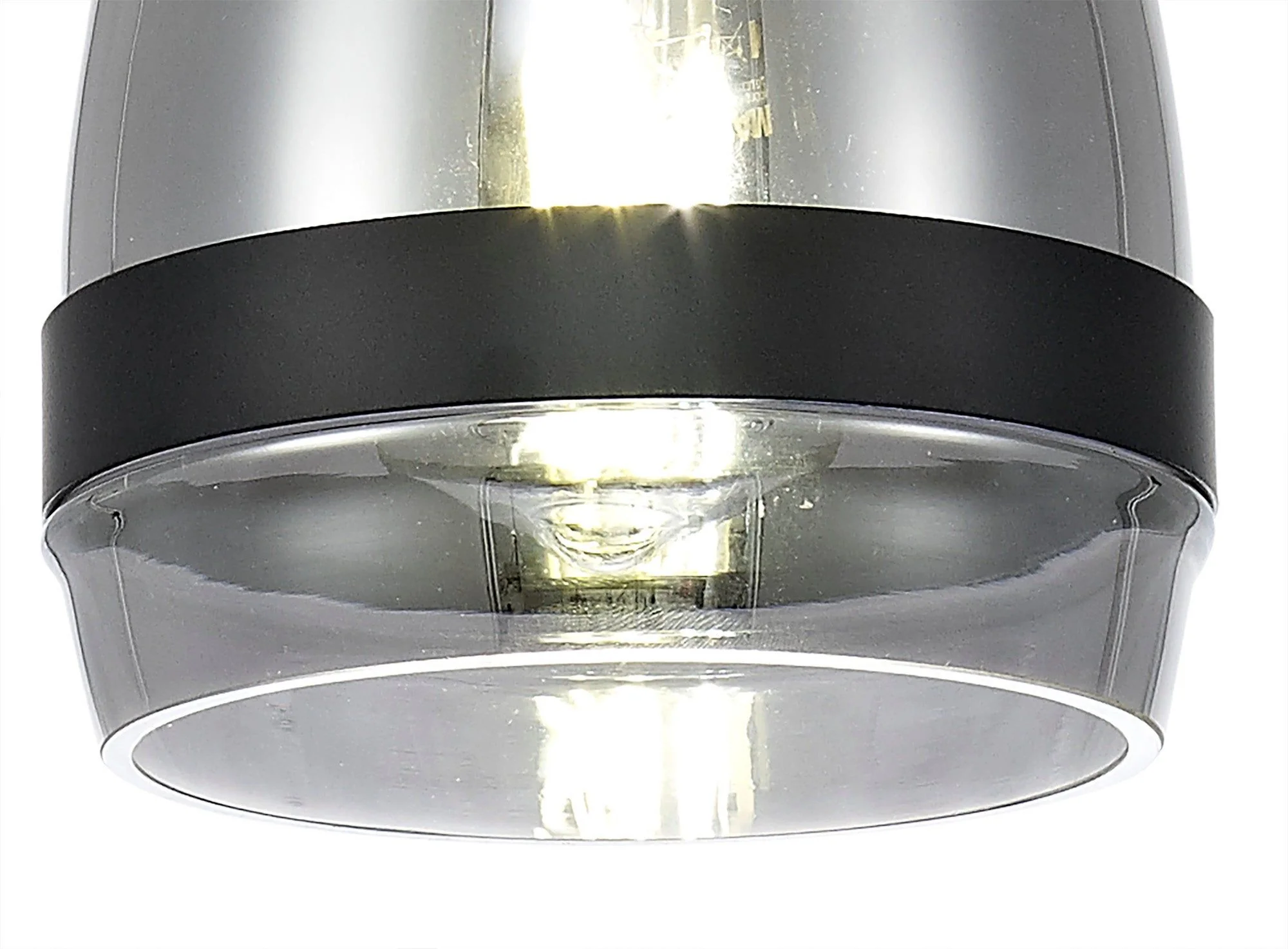 Kansas Pendant 1lt Cone/Dome, Small/Medium, Smoked Black/Anique Brass - Image 7