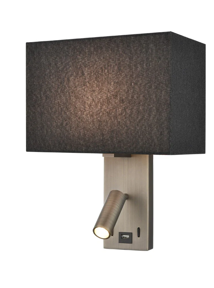 Kappa Reading Wall bracket with USB/LED E27 
Bronze - Image 2