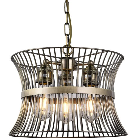 Kapri Center Light Antique Brass/Satin Nickel - Finish - Image 2