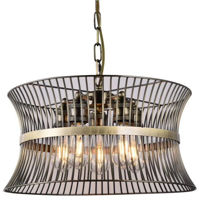 Kapri Center Light Antique Brass/Satin Nickel - Finish - Image 4