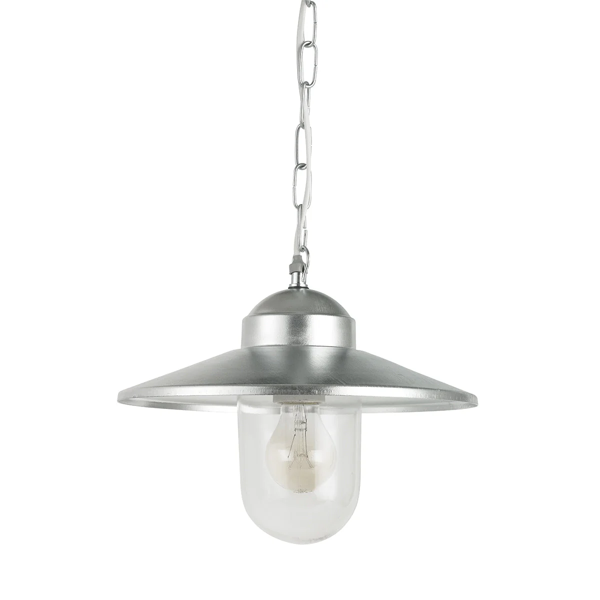 Karlstad 1 Light Chain Lantern - Black/Galvanised - Image 2