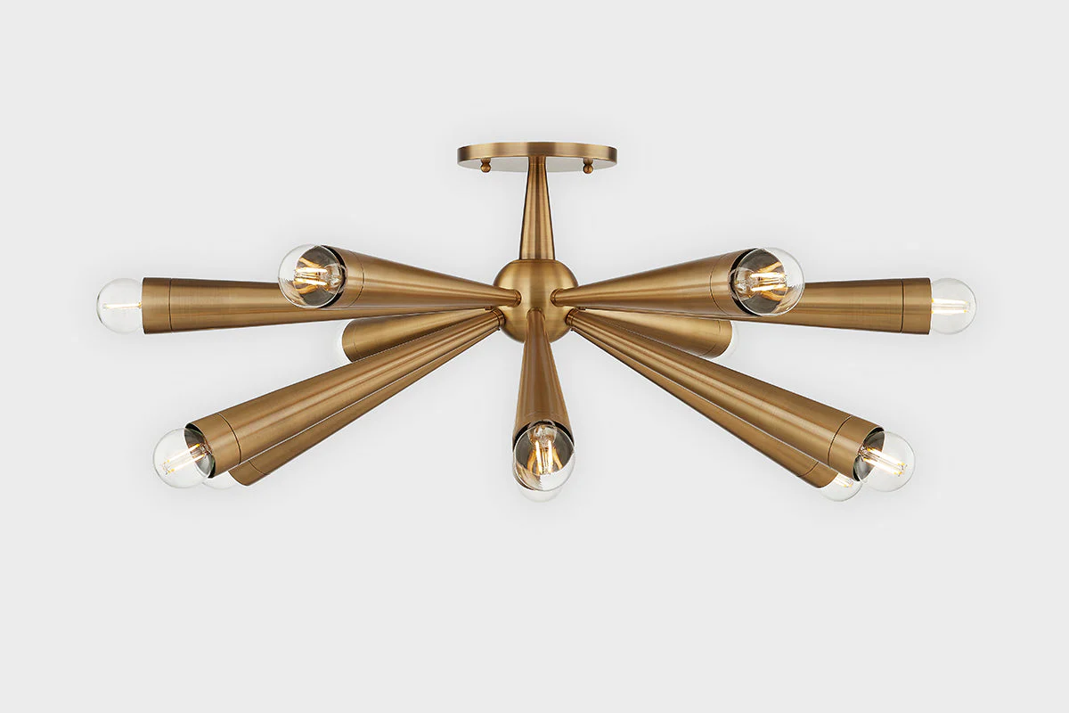 Keanu 12Lt Semi Flush - Patina Brass - Image 2