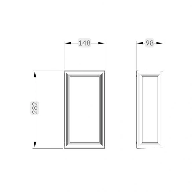 Keating IP54 Anthracite Light Wall Light With Opal Diffuser - Image 2