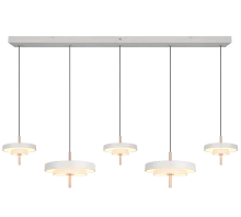 Keaton Linear Pendant Light- Warm Grey/ Black Gold Finishes - Image 3