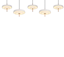 Keaton Linear Pendant Light- Warm Grey/ Black Gold Finishes - Image 4