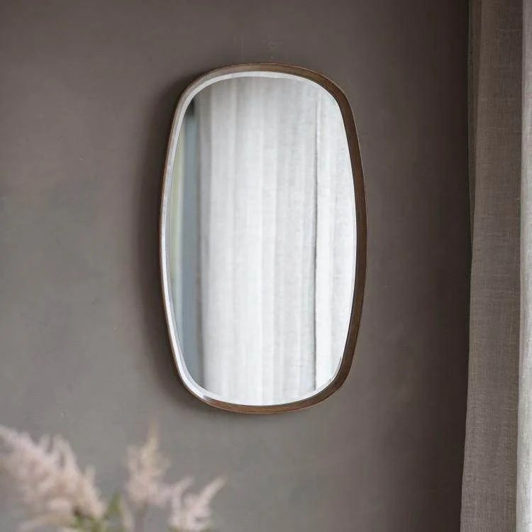 Keaton Mirror Walnut W900 x D45 x H550mm - Image 2