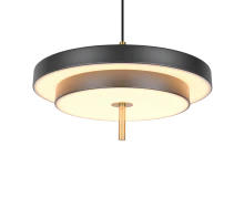 Keaton Pendant Light - Warm Grey/ Black Gold Finishes - Image 11