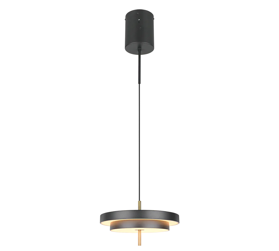 Keaton Pendant Light - Warm Grey/ Black Gold Finishes - Image 2