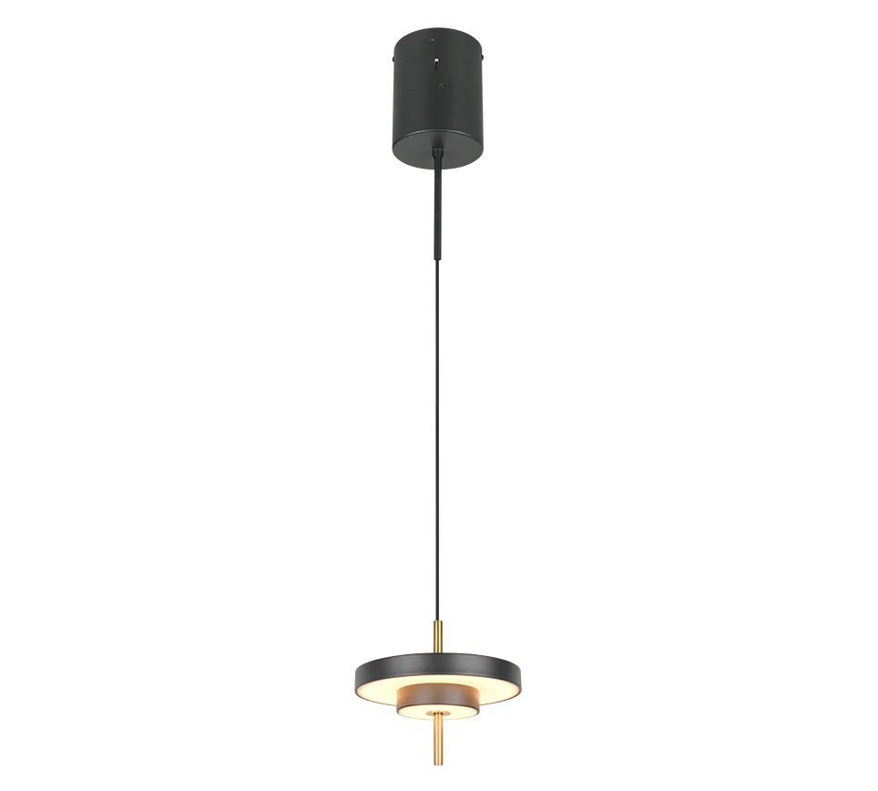 Keaton Pendant Light - Warm Grey/ Black Gold Finishes - Image 5