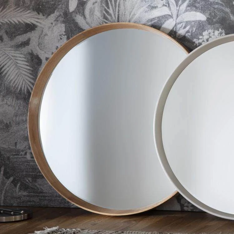 Keaton Round Mirror Oak W1000 x D80 x H1000mm - Image 2