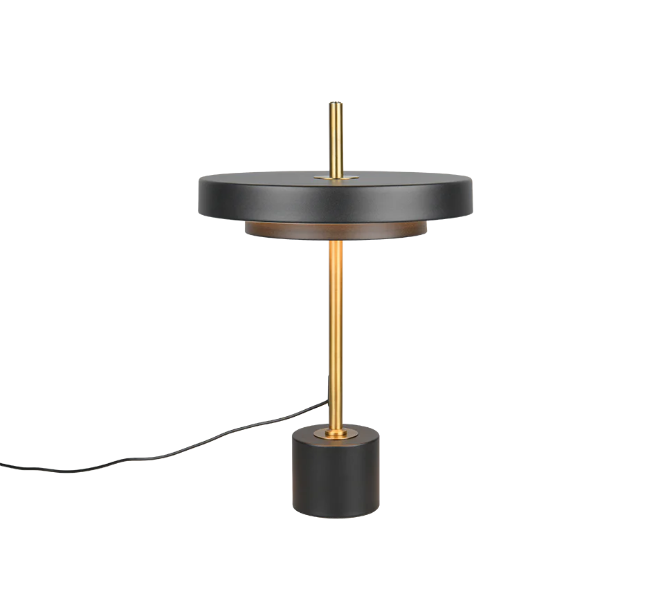 Keaton Table Lamp- Grey/ Black Gold Finishes - Image 2