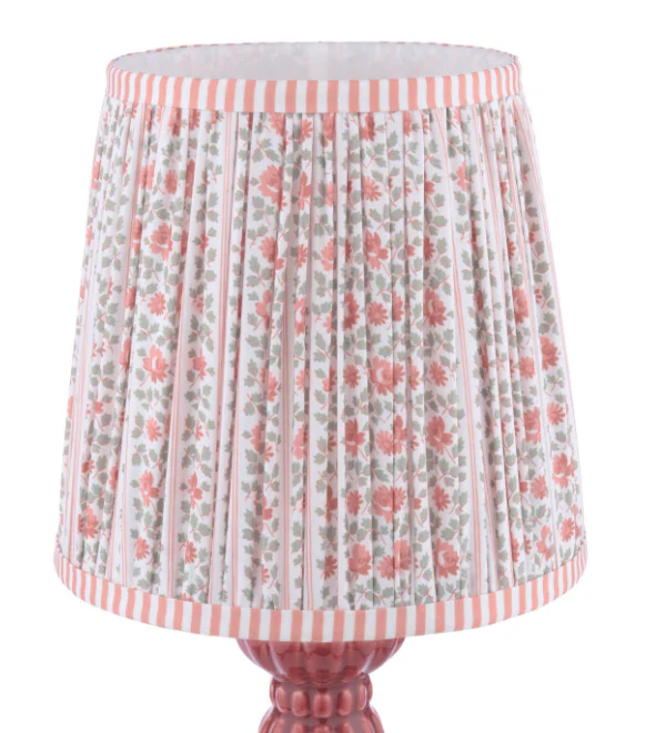 Kelbrook Table Lamp Red Ceramic and Matt Antique Brass With Shade - Image 2