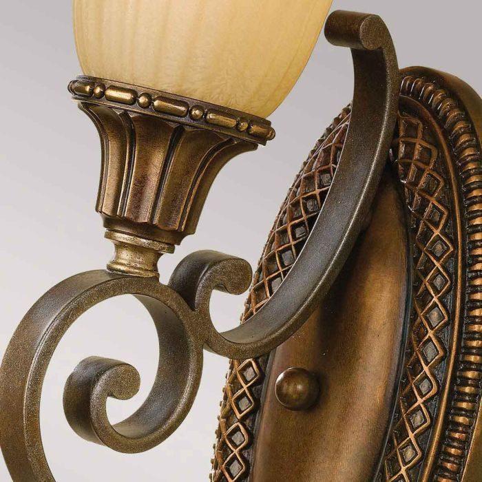 Kelham Hall 1 Light Wall Light - Firenze Gold / British Bronze - Image 4