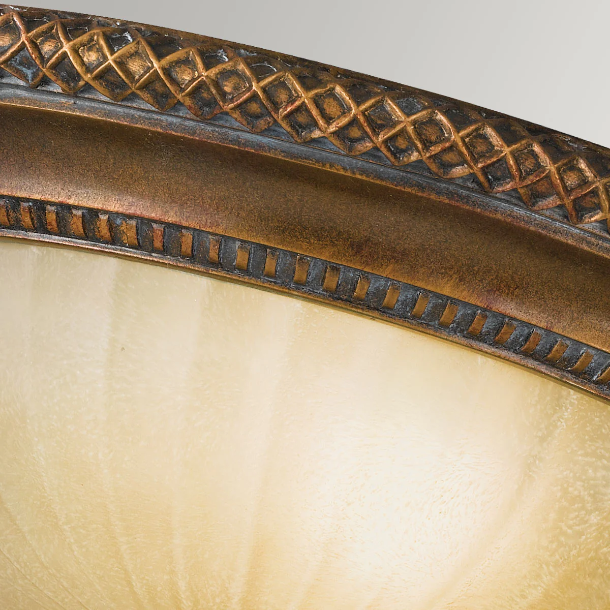 Kelham Hall 2 Light Flush - Firenze Gold/British Bronze - Image 4
