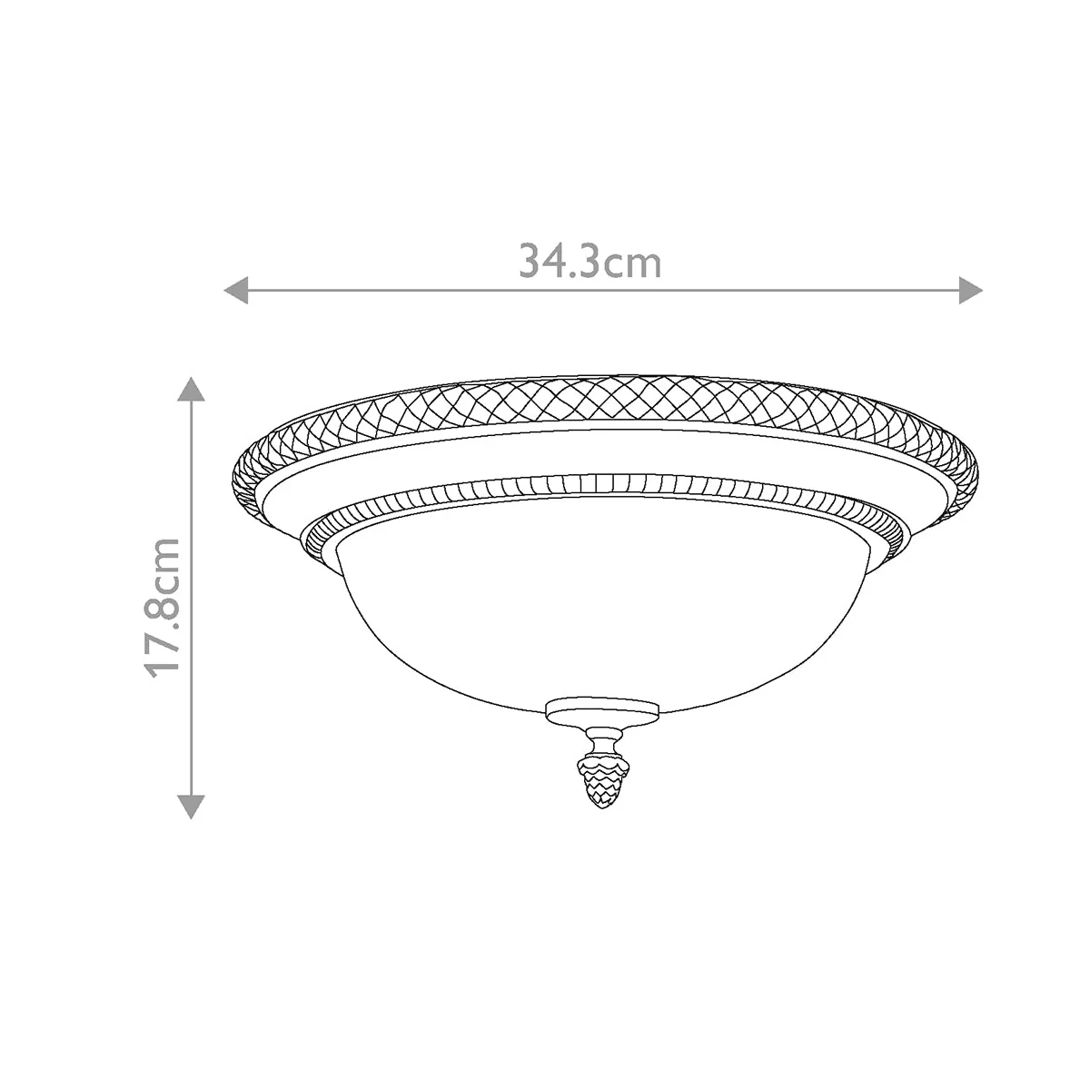 Kelham Hall 2 Light Flush - Firenze Gold/British Bronze - Image 5