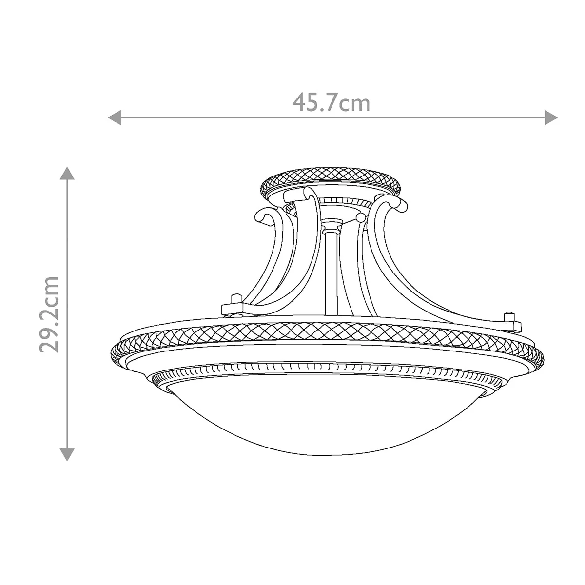 Kelham Hall 2 Light Semi-Flush Light - Firenze Gold/British Bronze - Image 5