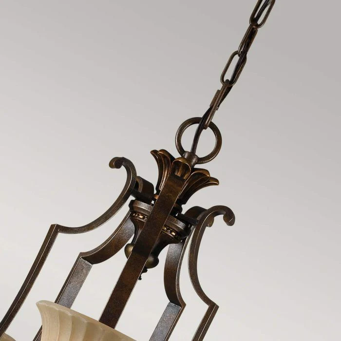 Kelham Hall 5 Light Up Light Chandelier - Firenze Gold / British Bronze - Image 4