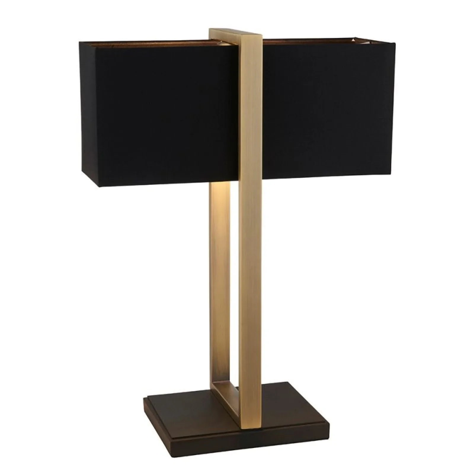 Keller Table Lamp - Satin Nickel/ Antique Brass Finish - Image 2