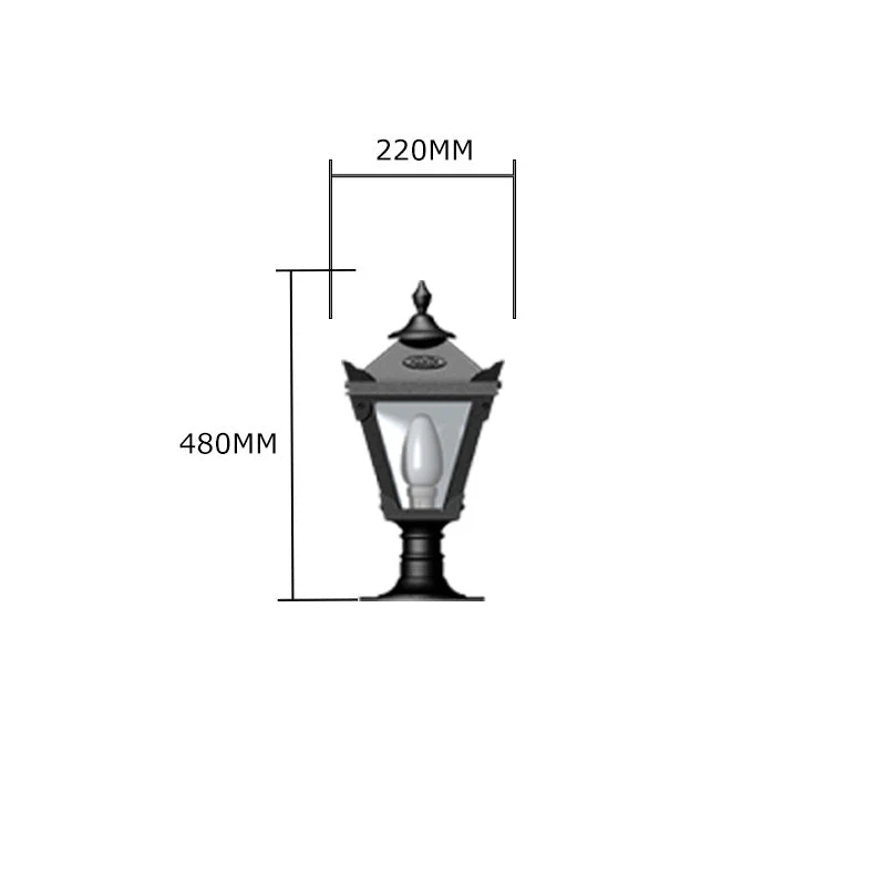 Kellor 1Lt Flat Pier Lamp - Cast Iron - Image 6