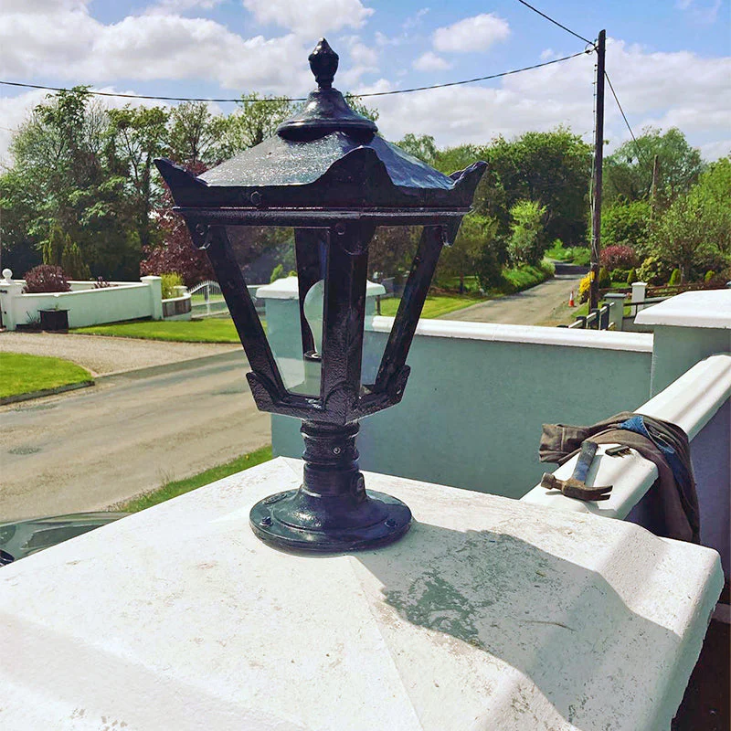Kellor 1Lt Flat Pier Lamp - Cast Iron - Image 7