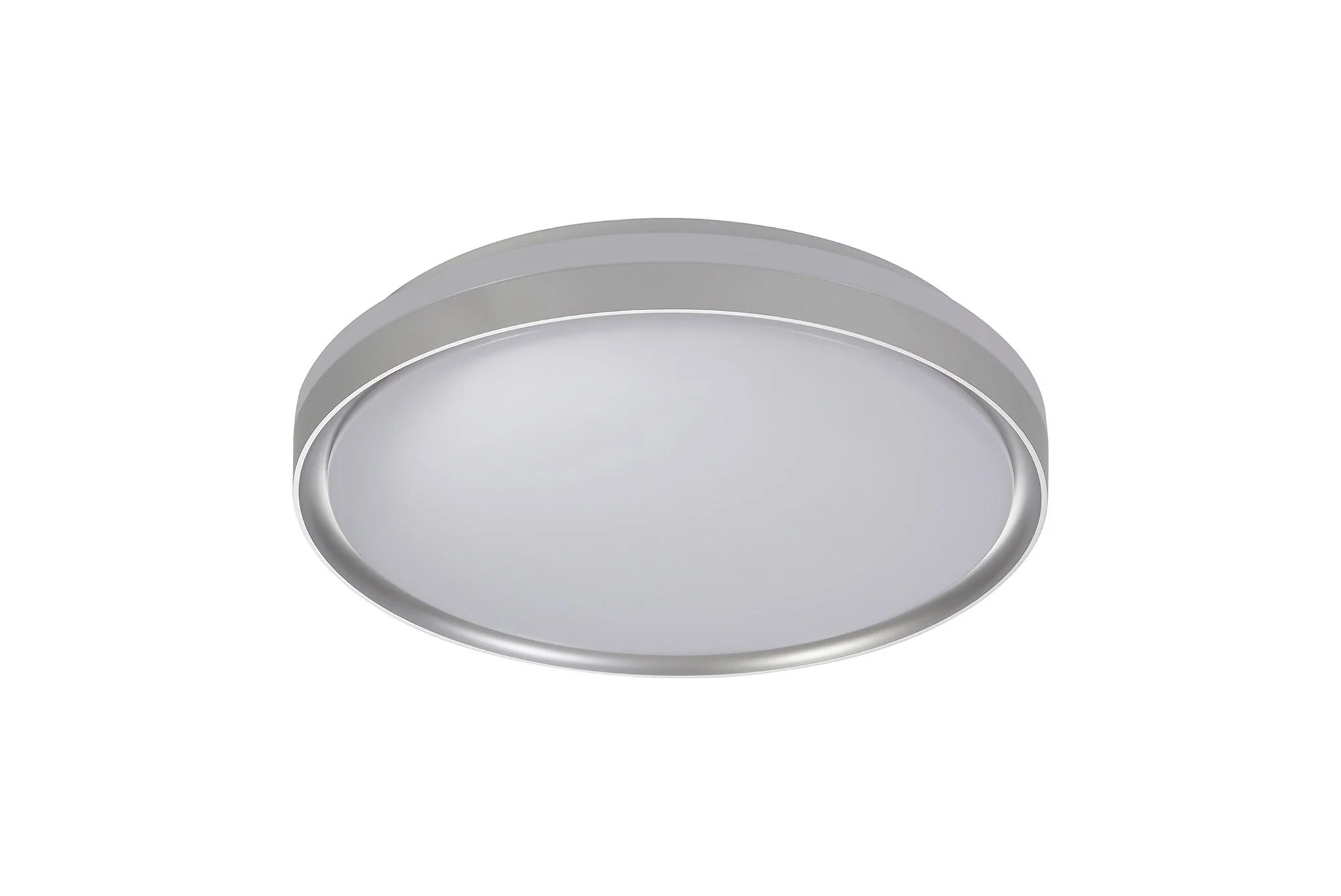 Kelsi LED Ceiling Light 40/49cm - Silver/White Acrylic, IP44 - Image 3