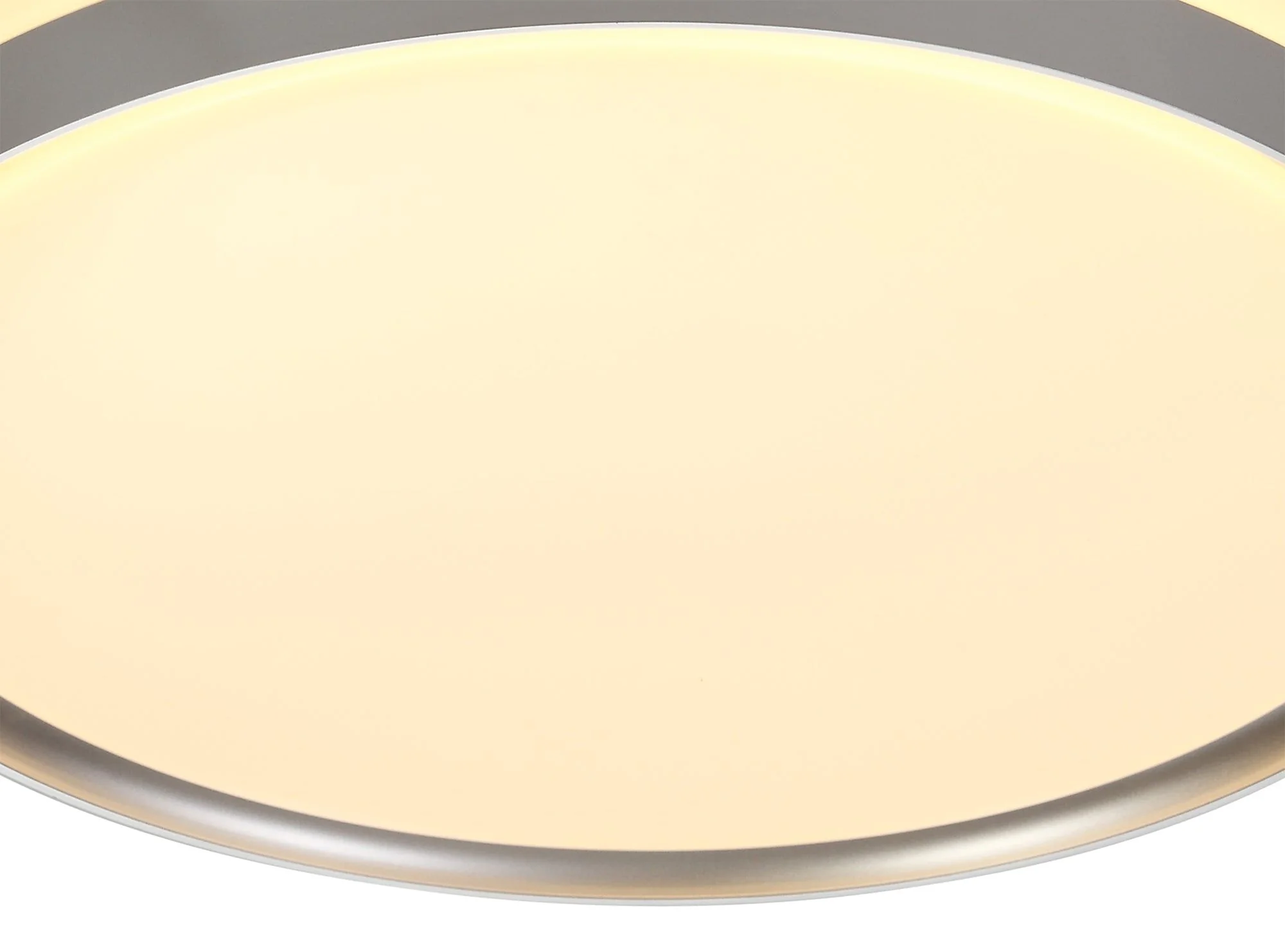Kelsi LED Ceiling Light 40/49cm - Silver/White Acrylic, IP44 - Image 4