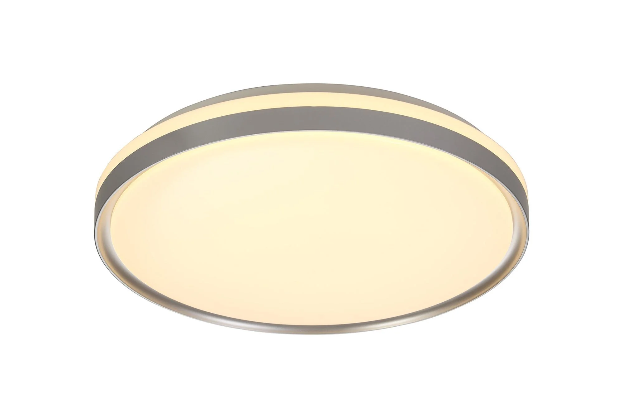Kelsi LED Ceiling Light 40/49cm - Silver/White Acrylic, IP44 - Image 5