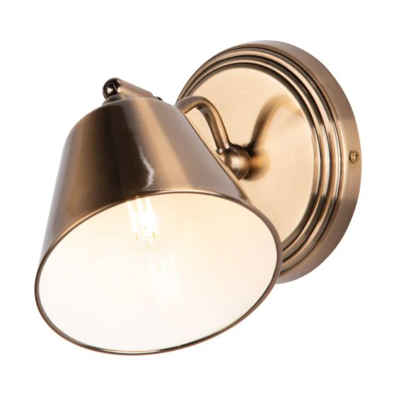 Kempten Single Wall Spotlight Antique Brass - Image 2