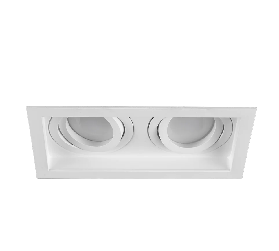 Kenai 2Lt Recessed Ceiling Light- Black/ White Finish - Image 2