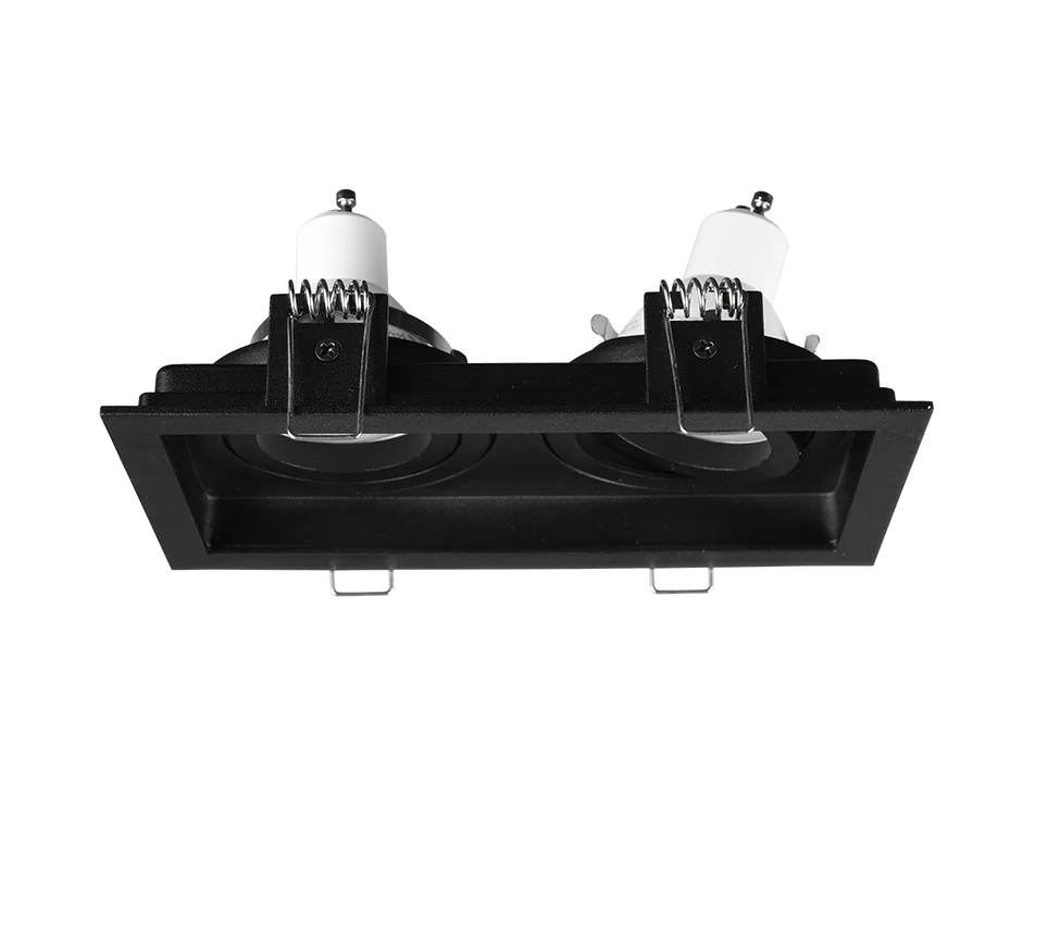 Kenai 2Lt Recessed Ceiling Light- Black/ White Finish - Image 3