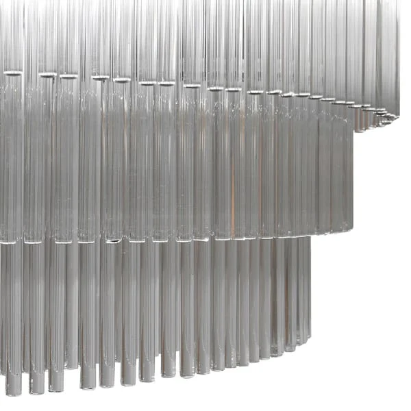 Kenmare 10Lt Round 3 Tier Glass Tube Chandelier- Promotional Offer - Image 4