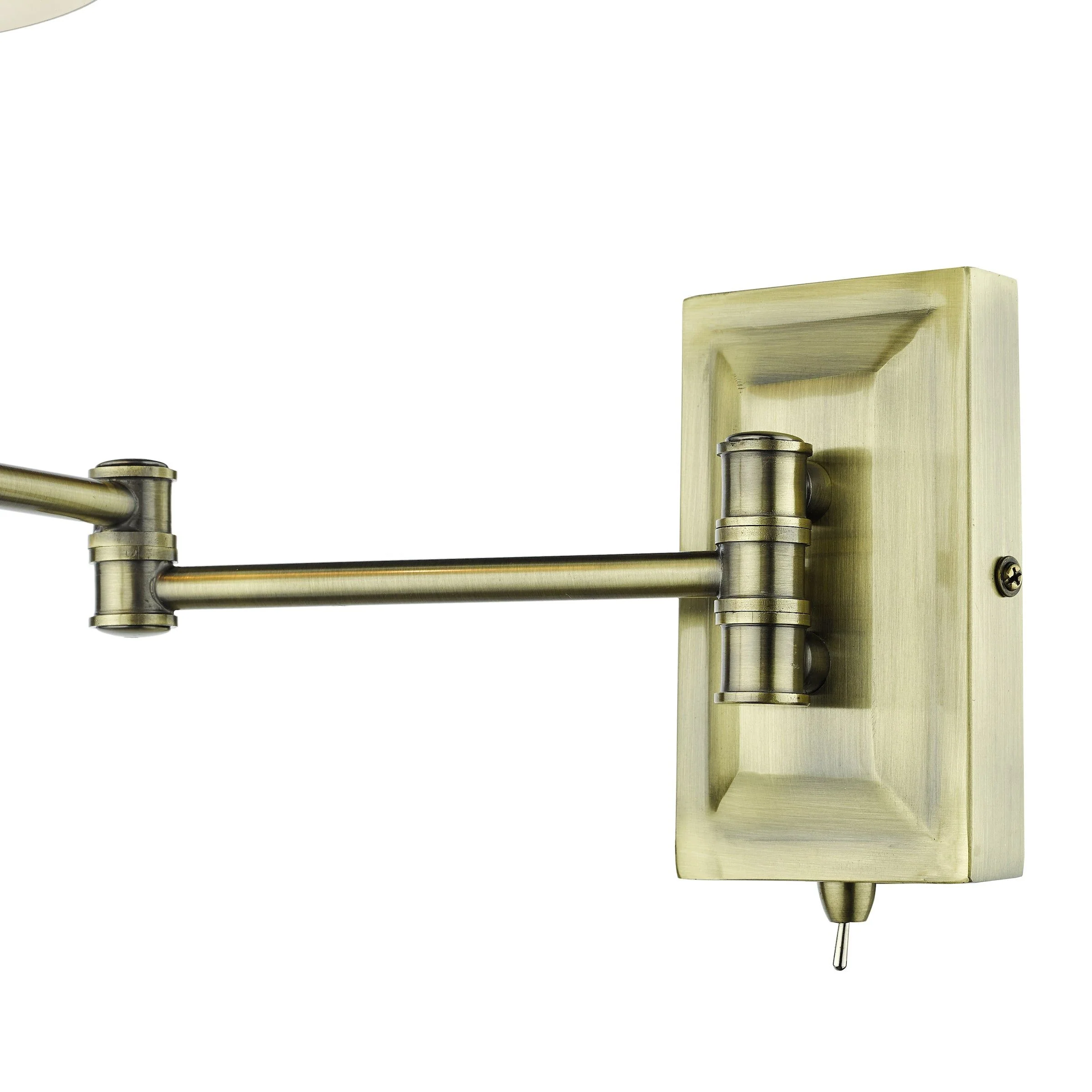 Kensington 1 Light Swing Arm Wall Light Antique Brass, Polished Nickel - Image 4