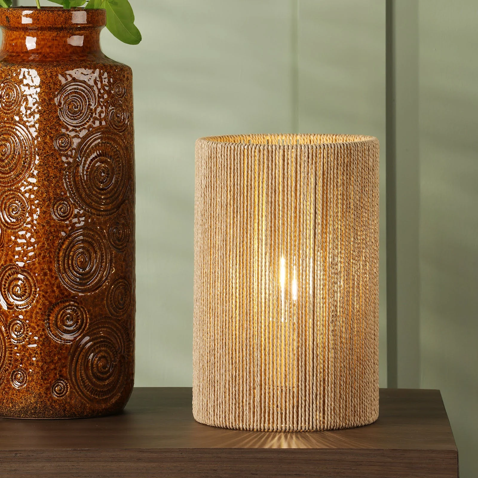 Keona Table Lamp Natural String Shade E27 - Image 6
