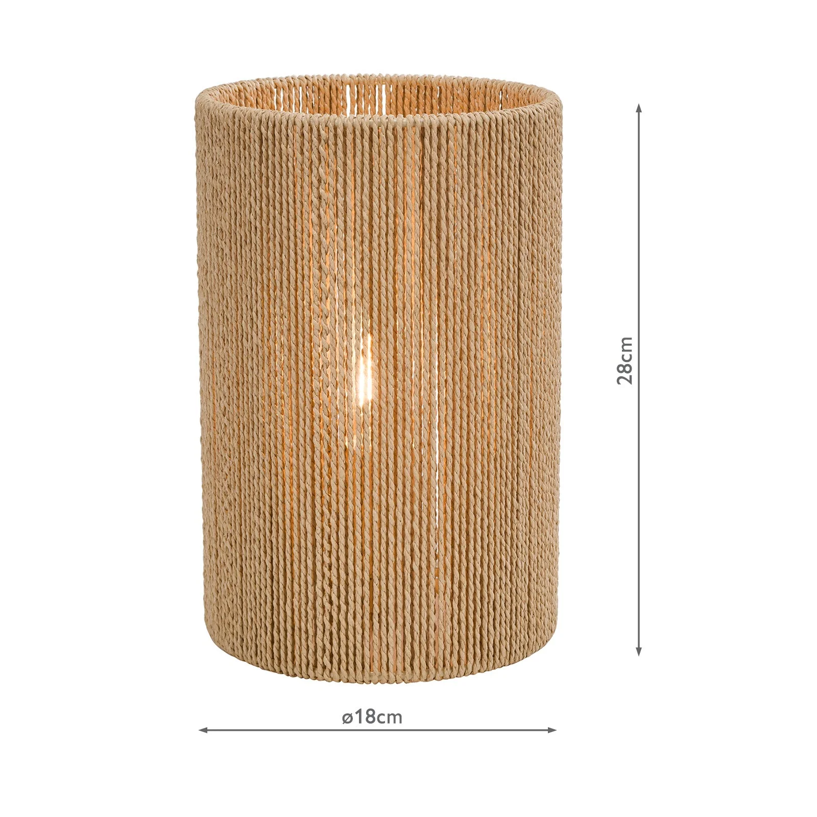 Keona Table Lamp Natural String Shade E27 - Image 8