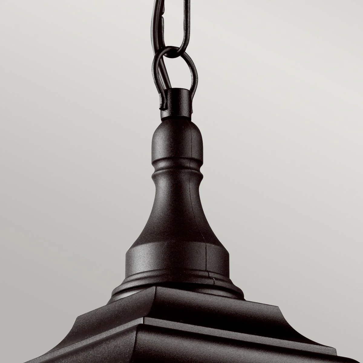 Kerry 1 Light Chain Lantern - Black IP44 E27 - Image 2