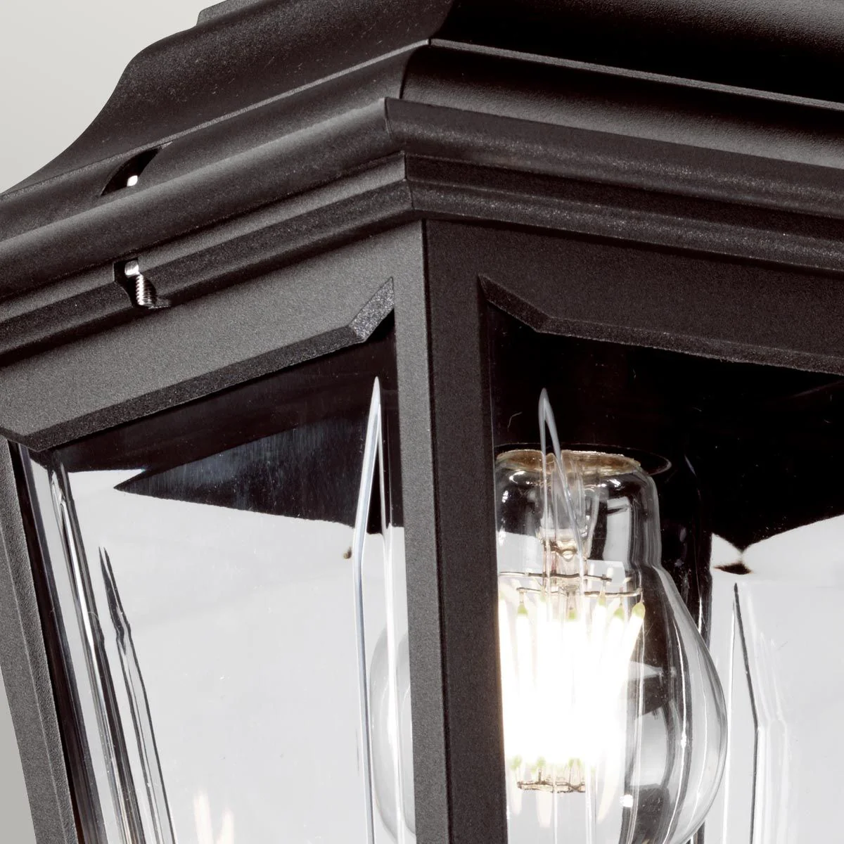 Kerry 1 Light Chain Lantern - Black IP44 E27 - Image 3