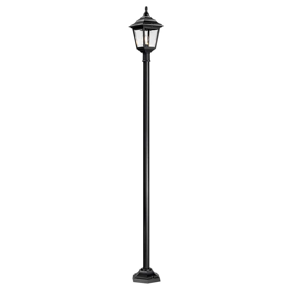 Kerry 1 Light Medium/Large Pillar Lantern - Black IP44 E27 - Image 2