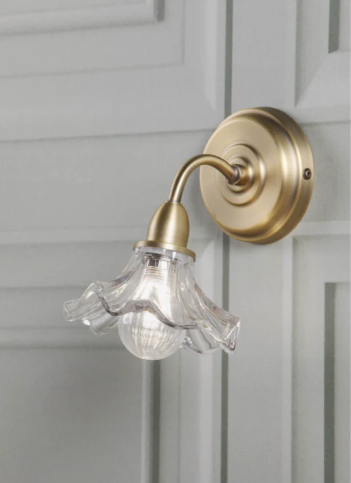 Kerswell Wall Light Matt Antique Brass and Glass - Image 4