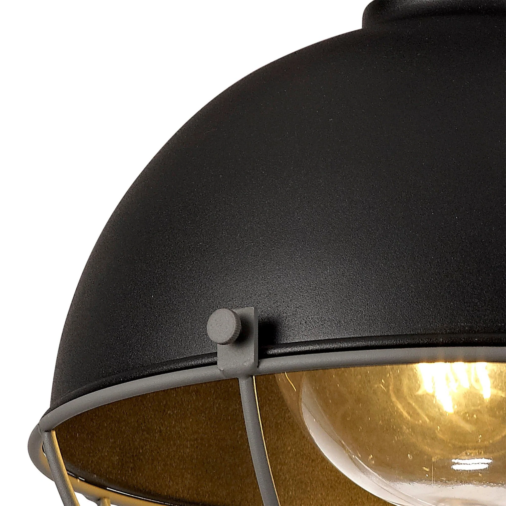 Kiacrenan Ceiling, 1 Light E27, IP65, Matt Black/Grey, 2yrs Warranty - Image 3