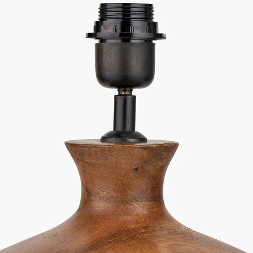 Kiah Table Lamp Base Mango Wood- Brown/ Natural Finish - Image 5