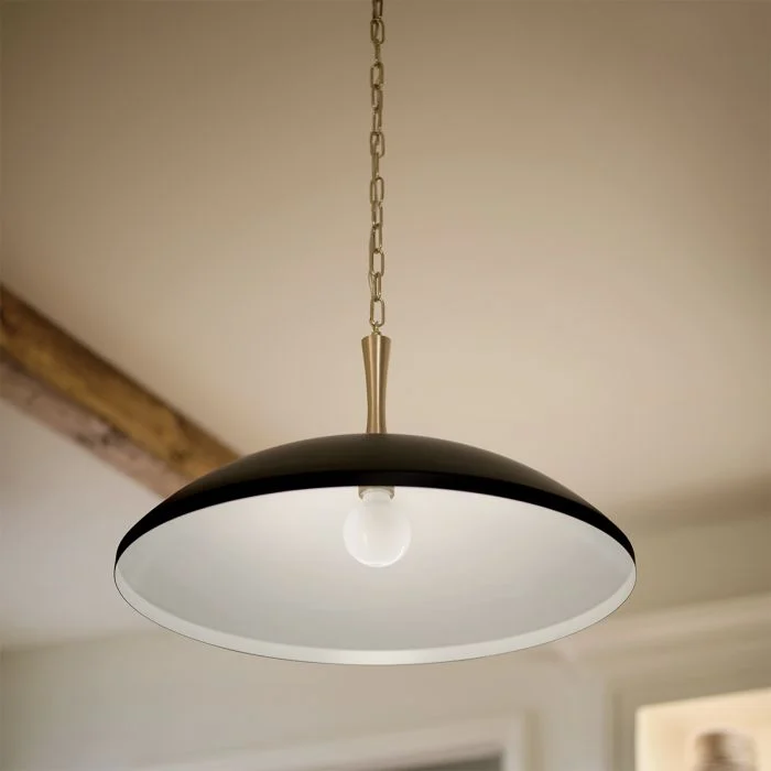 Kichler Delarosa 1 lt Ceiling Pendant - Black & White - Image 8